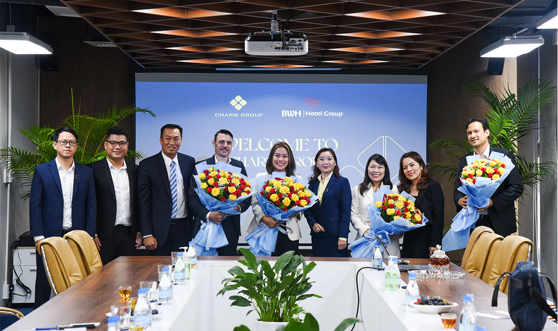 Charm Group đón tiếp ban lãnh đạo Tập Đoàn BWH Group - Đơn vị quản lý vận hành Phân khu Wellness Resort - Charm Resort Hồ Tràm