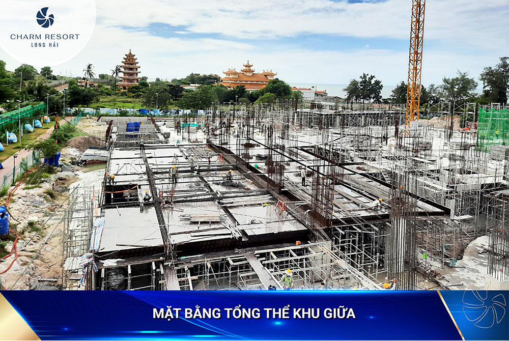 Cập Nhật Tiến Độ Thi Công Dự Án Charm Resort Long Hải Ngày 22/11/2021